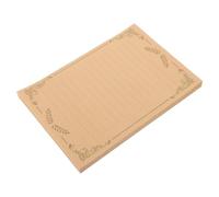 Ipetboom 100 Sheets Vintage Kraft Lined Stationery Paper with Floral Frame Prints Classic Retro Writing Sheets for Letters Poems Invitations and Office Notes Soft Texture for Handwritten