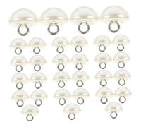 Ipetboom 100pcs Beige Pearl Buttons Mushroom Shape for Cardigan Wedding Dress Decors Sewing Craft Embellishments DIY Clothing Accessories