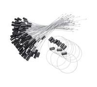 Ipetboom 100pcs Black Numbered Steel Cable Seals Self-locking Anti-tamper Security Tags for Container Truck Cargo Trailer Shipping with Easy Installation and Tamper Evident Features