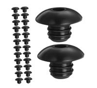 Ipetboom 100pcs Black Threaded Pegboard Hook Locks Drop Fasteners for Bottles Jars Pipes Multipurpose Pegboard Hook Plugs Enhancing Load Capacity and Space Efficiency