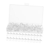 Ipetboom 100pcs Clear Push : Cork Board Transparent Thumb Tacks Hook - Bulletin Board Push Pin Hook For Wall Hangings Photo Display