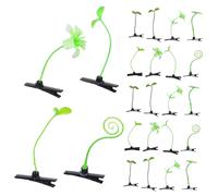 Ipetboom 100pcs Cute Bean Sprout Hair Clips Green Plant Hairpins with Realistic Detailing Secure Hold Floral Barrettes for Women Party Cosplay Birthday Halloween Christmas Accessories