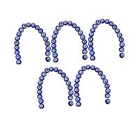 Ipetboom 100pcs DIY Glass Blue Evil Eye Beads Double-Sided Flat Round Pendants for Jewelry Making Craft Accessories Non-Fading Eyeball Decor