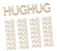 Ipetboom 100pcs DIY Letter Hug Cutouts Unfinished Wood Craft Letters for Creative Handcrafts Stress Relief Birthday for Family and Friends
