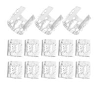 Ipetboom 100pcs Dreadlocks Beads Hair Braid Rings Clips Dread Locks Hair Braiding Metal Cuffs Decoration Accessories for Women Silver