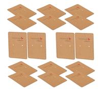 Ipetboom 100pcs Earring Display Cards Brown Paper Jewelry Packing Cards for Earrings Necklaces Studs Small Convenient Storage and Multi-use