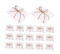 Ipetboom 100pcs Foldable Paper Candy Pillow Boxes with Jute Twine Wedding Chocolate Favor Containers Easy to Fold Gift Boxes for Bridesmaid Proposals Birthday Party Decorations