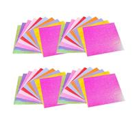 Ipetboom 100pcs Glitter Handmade Origami Paper Double-Sided Folding Craft Material for DIY Crane Stars Airplanes Bright Colored Easy to Fold and Tear-Resistant for Art Projects and