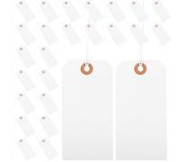 Ipetboom 100pcs Hanging Clothes Price Tag Pendant Blank Design Paperboard Material Reinforced Writable Marking Tags for Store Use Displaying Price on Stationery and Shoes