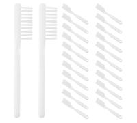 Ipetboom 100pcs Prison Thumbprint Toothbrush with Short Handle Soft Bristle Manual Oral Cleaning Brush for Adults Non-Slip Grip Head Braces Toothbrush for Institutional and Emergency Use