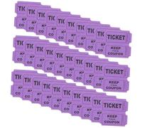 Ipetboom 100pcs Raffle Tickets Ticket Labels for Auctions Events and Drawings for Parties Fundraisers and School Activities Eye Catching Purple Design