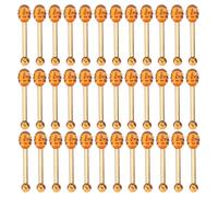 Ipetboom 100pcs Reusable Lip Gloss Spoon Applicators, Lightweight Plastic Mini Lip Balm Spatulas in Brown, for Beauty Salons and Travel Use