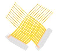 Ipetboom 100Pcs Reusable Yellow Fruit Mesh Bags with White Labels Vegetable Storage Pouches for Produce Foldable and Easy to Clean Vegetable Fruit Storage Containers