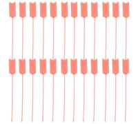 Ipetboom 100pcs Self-Locking Cable Ties Security Tag Pp One-piece Construction Adjustable Locking Length Red for Airlines and Doors