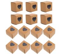 Ipetboom 100pcs Square Kraft Paper Candy Boxes for Wedding Party Favors Chocolate Packaging Small Sweet Treat Holders for Christmas and Special Occasions