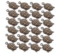 Ipetboom 100pcs Tibetan Style Buddha Head Beads Vintage Charm Connector Pendants for DIY Bracelet Necklace Jewelry Prayer Religious Accessories Craft Supplies
