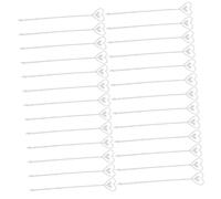 Ipetboom 100pcs Transparent Heart-shaped Flower Card Holder Clips for Bouquet Floral Arrangements Wedding Favor Place Card Picks with Three-prong Forked Heads Practical DIY Floral Wrapping