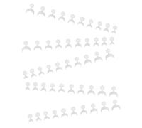Ipetboom 100pcs White French Style Crescent Shape Artificial Nail Pieces Nail Tips for Women Manicure Extension Finger Decals