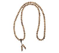 Ipetboom 108-Bead Agarwood Prayer Beads Bracelet Necklace 6Mm Natural Wood Bead String for Meditation Yoga and Spiritual Reflection, Unisex Wooden Necklace for Men and Women