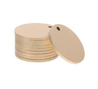 Ipetboom 10Pcs 30Mm Brass Blank Round Valve Tags with Hole, Metal Flat Discs for DIY Crafting, Home Decor and Jewelry Making, Sturdy Brass Identification Labels for Tools and Hardware