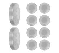 Ipetboom 10pcs 32mm Metal Round Railing Post Protector Caps, Decorative Handrail End Caps for Outdoor Fence, Deck, Garden Balustrade Pipe End Closure