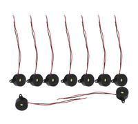 Ipetboom 10PCS 5V Active Piezoelectric Buzzer Alarm Continuous Sound High Decibel Electronic Warning Device for Safety, Games, and Physics Projects Compatible with DC 3-24V