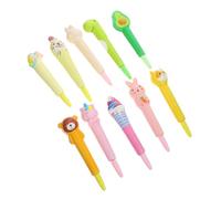 Ipetboom 10Pcs Adorable Cartoon Squeeze Pens Slow Rising Stress Relief Writing Pens for School Office Home Plastic Gel Ink for Convenient Fun Stationery