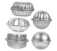 Ipetboom 10pcs Aluminum Alloy Bath Ball Mold Set DIY Creative Bath Bomb Mold for Handmade Soaps Cakes Chocolates Smooth Surface Easy Demolding Crafting Supplies
