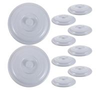 Ipetboom 10pcs Blue Plastic Trash Can Lids 14.17" round Bucket Covers for Kitchen and Outdoor Use, Universal Waste Bin Lid Replacement for Recycling and Storage Buckets