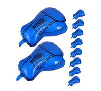 Ipetboom 10Pcs Boxing Glove Foil Balloons Blue Realistic Design for Birthday Party Decorations Gym and Wrestling Themed Events Sport Supplies