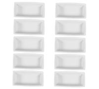 Ipetboom 10pcs Ceramic Burning Holder Lab Crucible Dish High Temperature Resistant Ash Storage Dishes Large Capacity Weighing Boats for Laboratory Use