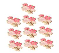 Ipetboom 10pcs Cherry Blossom Brooch Pins Cute Enamel Lapel Pins for Women Clothes and Bags Accessories Lightweight Metal Flower Badge for Spring Decoration and Stylish Outfit Accent