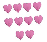 Ipetboom 10pcs Colorful Heart Hooks Self Adhesive Iron Wall Hooks No Trace Design for Easy Installation for Organizing Keychains Towels and More Bedroom Bathroom Kitchen