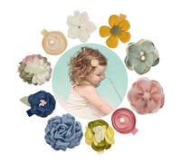 Ipetboom 10pcs Cute Hair Clips Flower Hair Bobbles Accessories for Girls Clips for Bang for Little Girl for