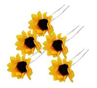 Ipetboom 10PCS Daisy Flower Hair Pins for Women Adjustable Hair Accessories for Weddings and Special Occasions Bright Yellow Floral Design