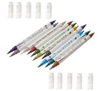 Ipetboom 10pcs Double Ended Nail Art Pens Manicure Liner for Precise Dotting Stripes Floral Designs Lightweight Beauty Tools for DIY Nail Painting