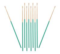 Ipetboom 10Pcs Ear Wax Removal Tool Bamboo Cleaning Kit Reusable Ear Pick Eco Friendly Silicone Handled Spoons Scoops Scrapers Sticks for Daily Care Cleanliness Adults Kids Home Travel Green