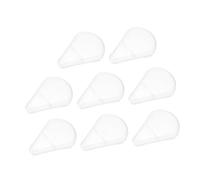 Ipetboom 10pcs Fan Shaped Plastic Brush Covers Makeup Brush Protectors Dustproof Case for Travel and Daily Use