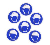 Ipetboom 10pcs Hard Hat Required Sticker Labels with Highly Visible Warning Signs and Convenient Adhesive Pvc Material for Workplace Safety in Environments