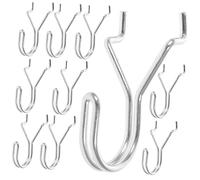 Ipetboom 10pcs Heavy Duty Pegboard Hooks Garage Wall Mounted Tool Storage Hanging Hooks for Efficient Space Saving Workshop Retail Basement and Home Use