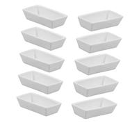 Ipetboom 10pcs High Temperature Resistant Ceramic Weighing Boats Ash Dishes Laboratory Burning Holders Crucible Dishes for Experimental Use