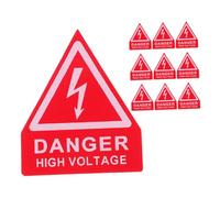 Ipetboom 10pcs High Voltage Safety Warning Labels Self Adhesive Electrical Stickers for Machinery Industrial Equipment Danger Signs for Electricians and Construction Sites