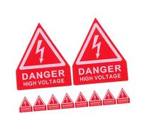 Ipetboom 10pcs High Voltage Warning Stickers Adhesive Electrical Labels for Industrial Equipment and Electrical Panels Safety Signs Health and