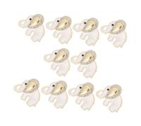 Ipetboom 10pcs Kawaii Elephant Brooch Metal Rhinestone Animal Pins Unique Fashion Accessories for Women Blouses Scarves Bags Party Favor