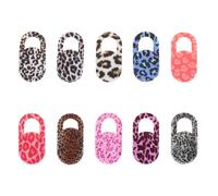 Ipetboom 10pcs Leopard Print Webcam Slide Cover Laptop and Tablet Privacy Protector Adhesive Camera Slider Suitable for Remote Work and Online Meetings Random Style