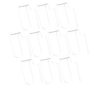 Ipetboom 10pcs Makeup Palette Acrylic Mixing Plate Small Nail Art Manicure Foundation Tray for Women Makeup Supplies