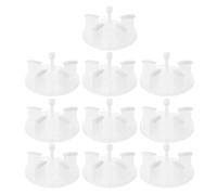 Ipetboom 10pcs Nail Tip Display Board with Nonslip Lotus Base Reusable Plastic Manicure Practice Stand for Salon Artists and Home Use Realistic Curve False Nail Holder