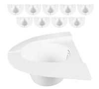 Ipetboom 10pcs Pee Cup Potty Cap Plastic 800ml White Multifunctional Urine Stool Sample Collection Container for Women Toilet Use with Ample Sample Collection