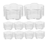 Ipetboom 10pcs Plastic Star Heart Shaped Storage Boxes for Nail Art Supplies Diy Accessories Mini Organizers Lid for Beads and Sequins