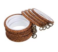 Ipetboom 10PCS Portable Embroidery Hoops Round Cross Stitch Frames for DIY Handicraft Crafting PP Plastic and Metal Rings Compact Design for Easy Transport and Stitch Display